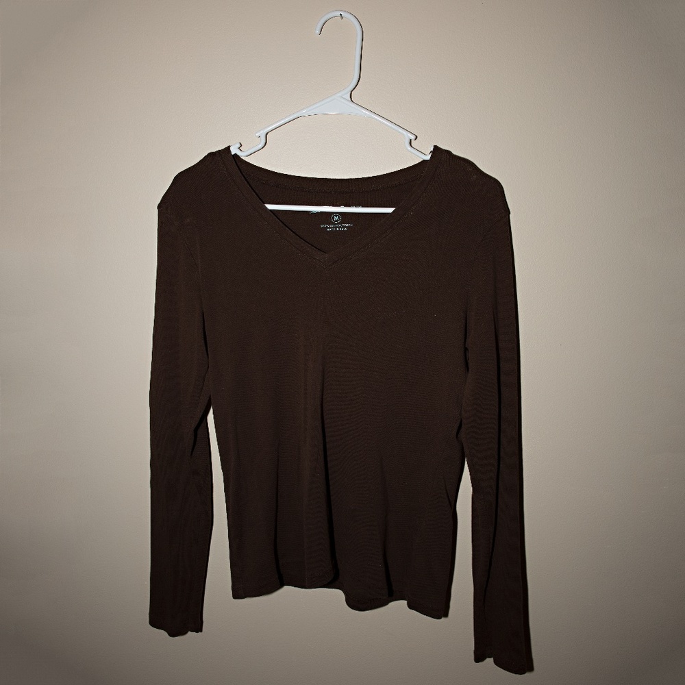 Brown Long-Sleeve Shirt